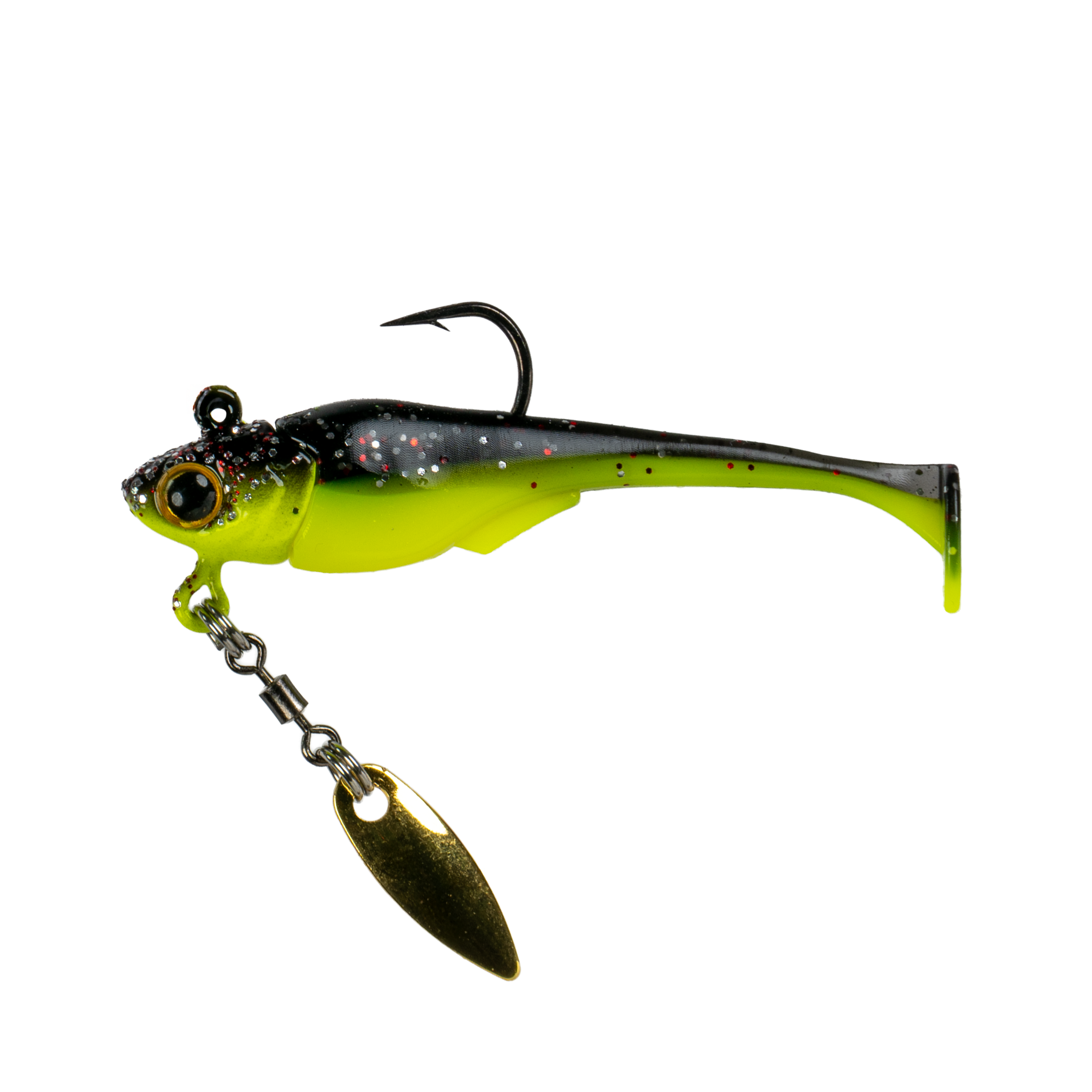 Pecos Underspin Jighead - Willow Version - Black Neon - 6th Sense Fishing