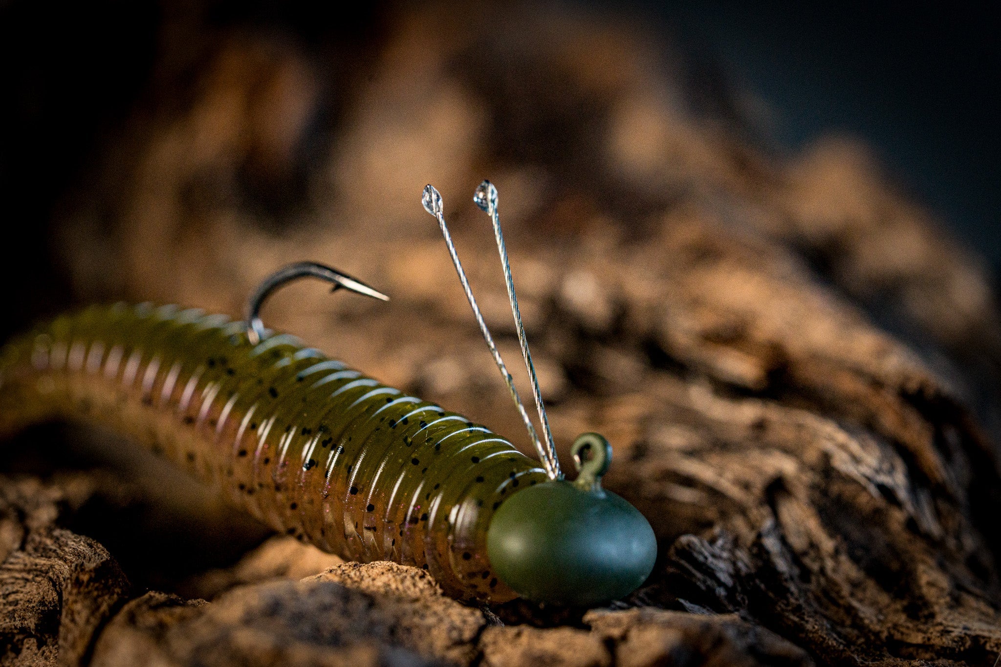 Ned Rig Football Head - Matte Green Pumpkin - 6th Sense Fishing