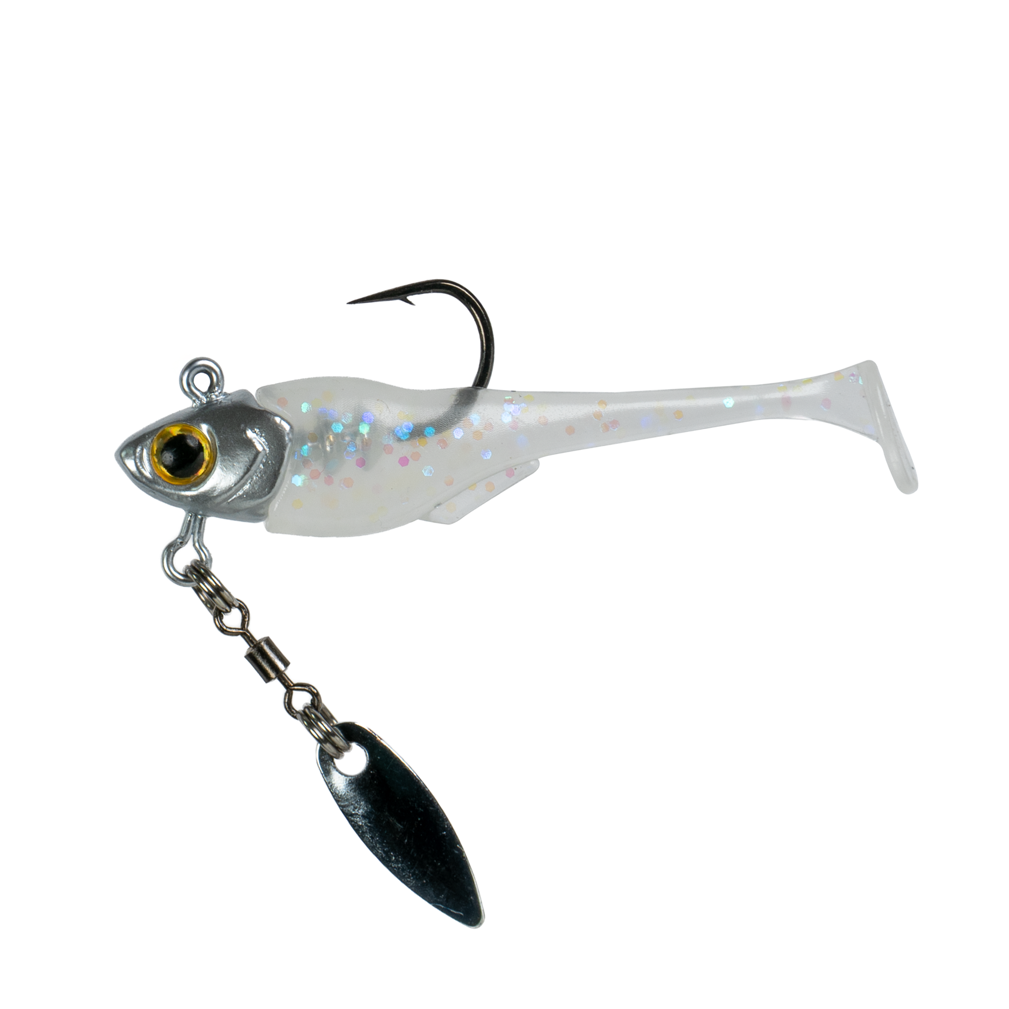 Pecos Underspin Jighead - Willow Version - Ghost Ice Minnow - 6th Sense Fishing