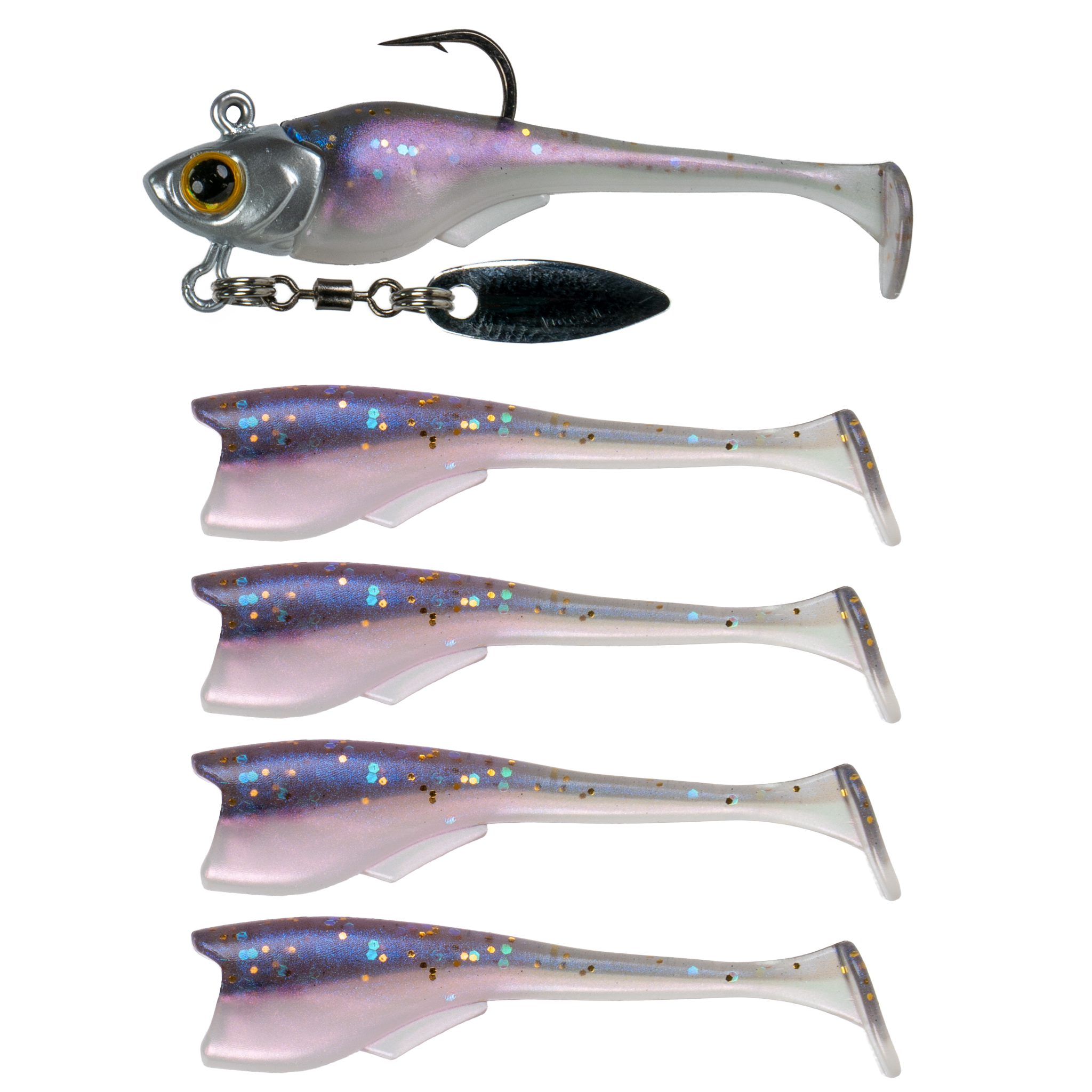 Pecos Underspin Jighead - Willow Version - Pro Shad - 6th Sense Fishing