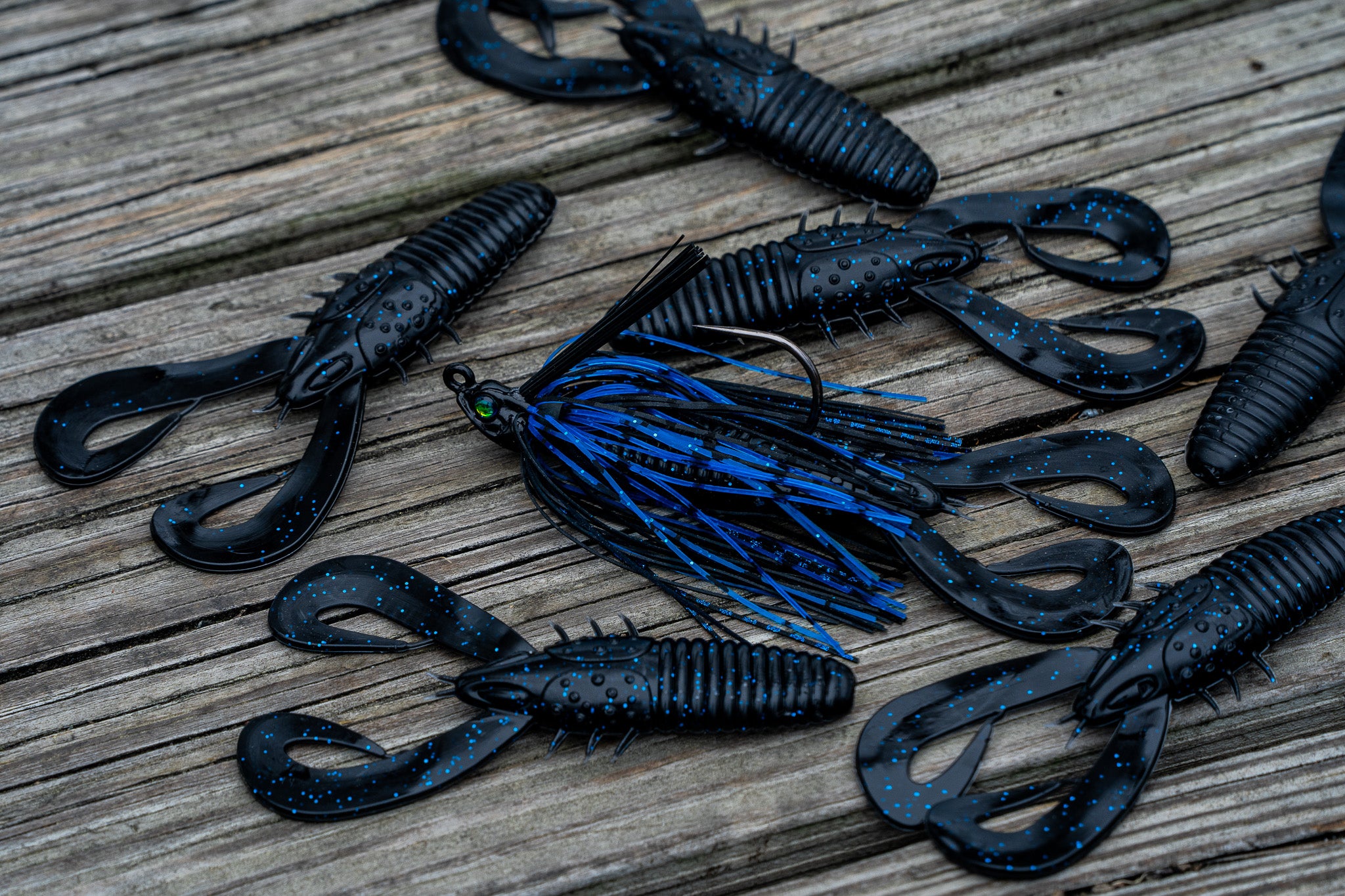 Stroker Craw - Black N Blue Flake - 6th Sense Fishing