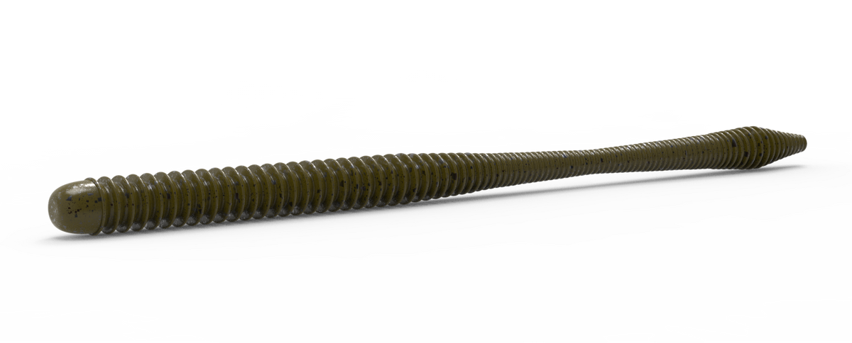 Divine Shakey Worm - Green Pumpkin Fishing Lure | 6th Sen – 6th