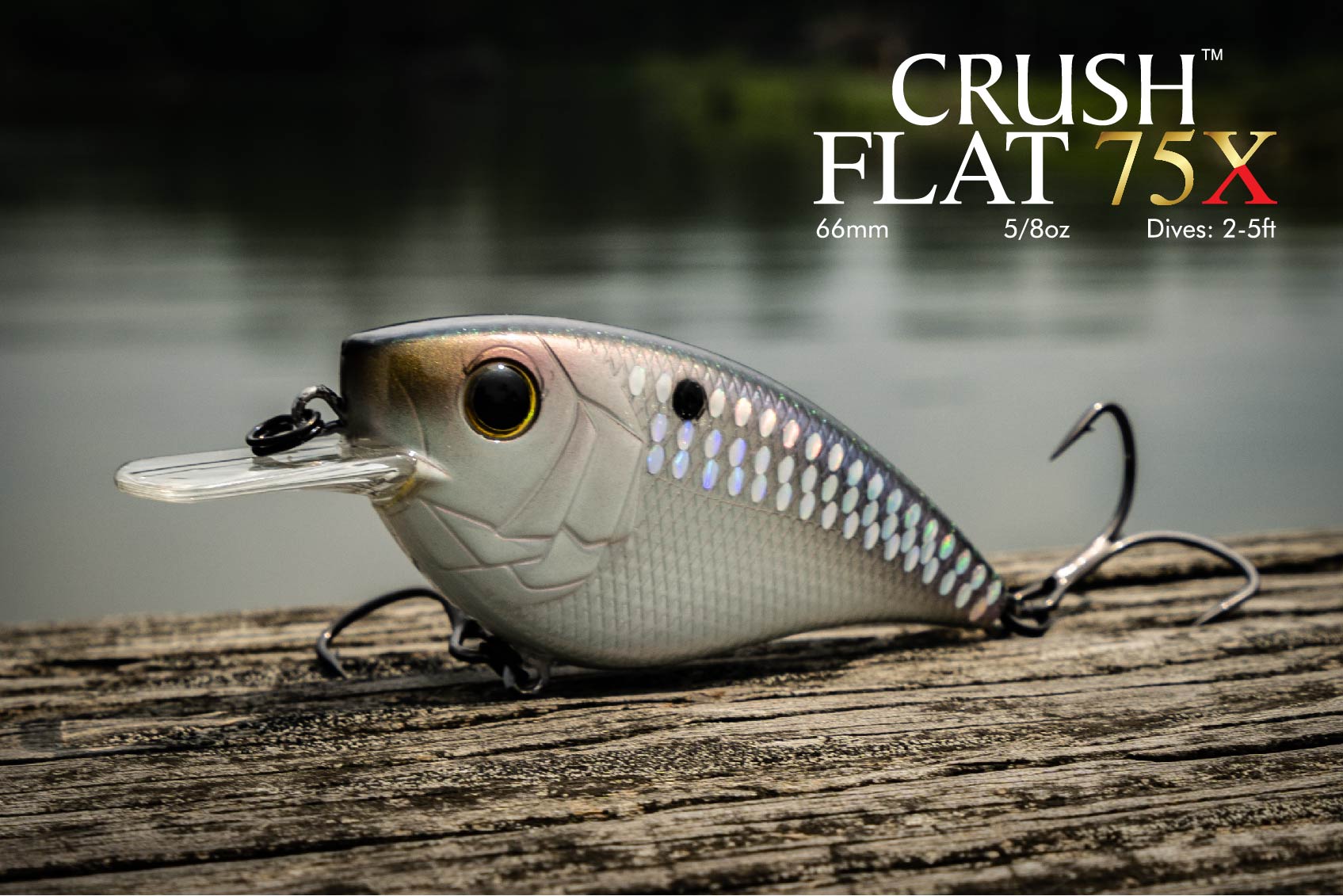 6th Sense Crush Flat 75X | Flat-Sided Squarebill Crankbait – 6th