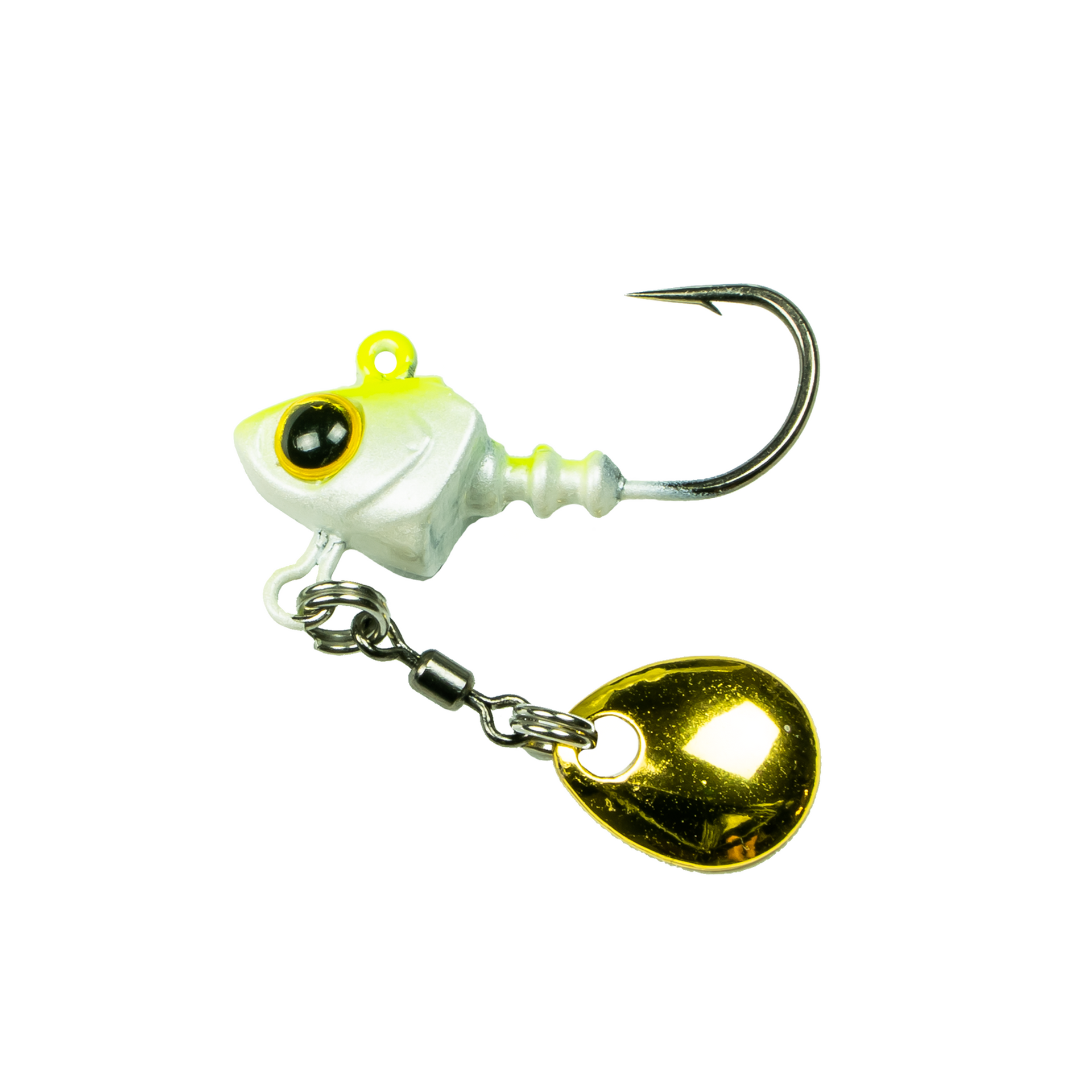 Pecos Underspin Jighead Chartreuse Minnow