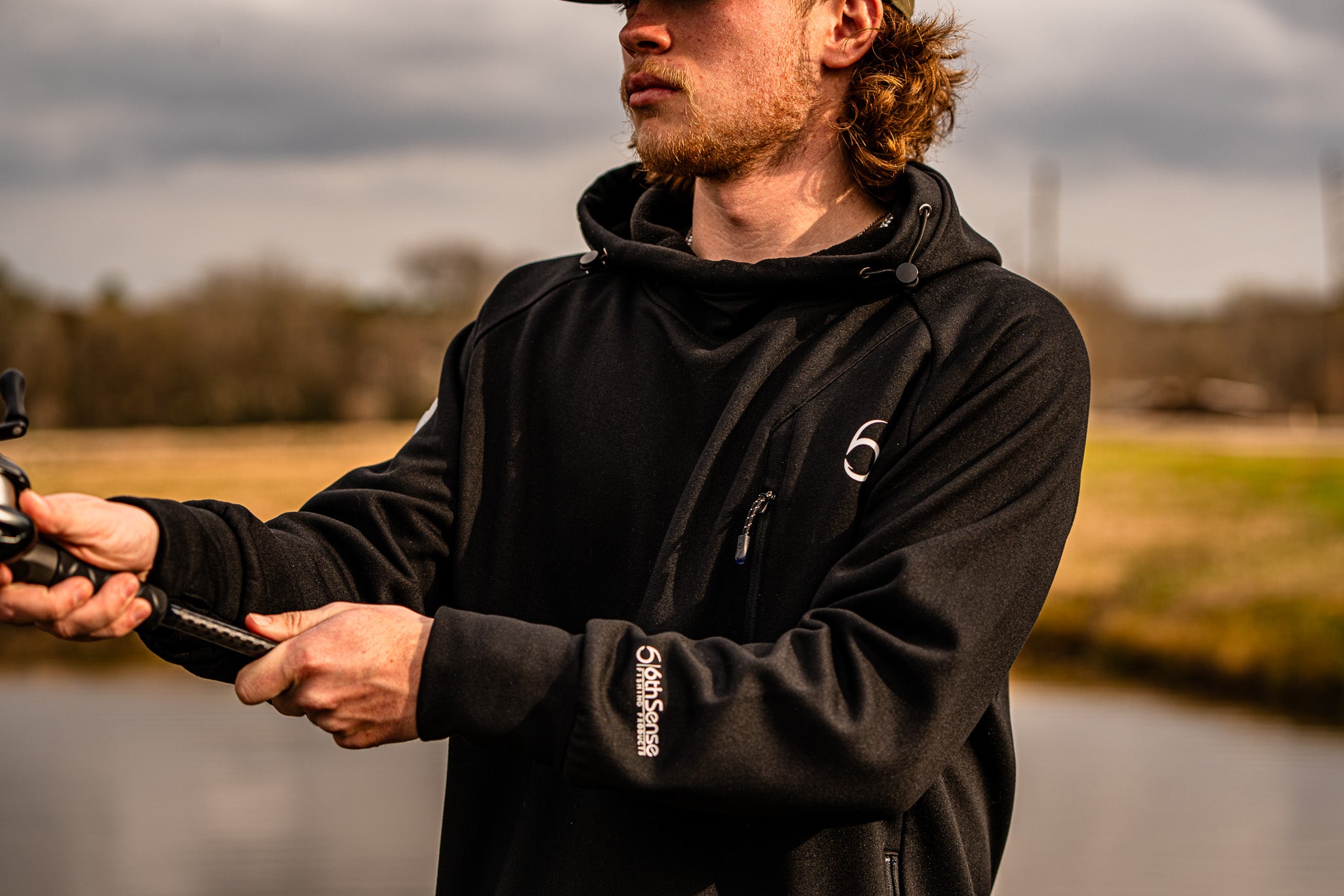 6th Sense Fishing - Outerwear - FishDown Hooded Jacket - Black