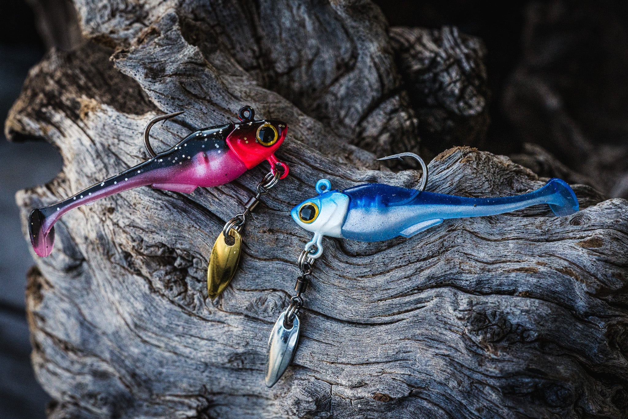 Pecos Underspin Jighead - Willow Version - Black Rose - 6th Sense Fishing