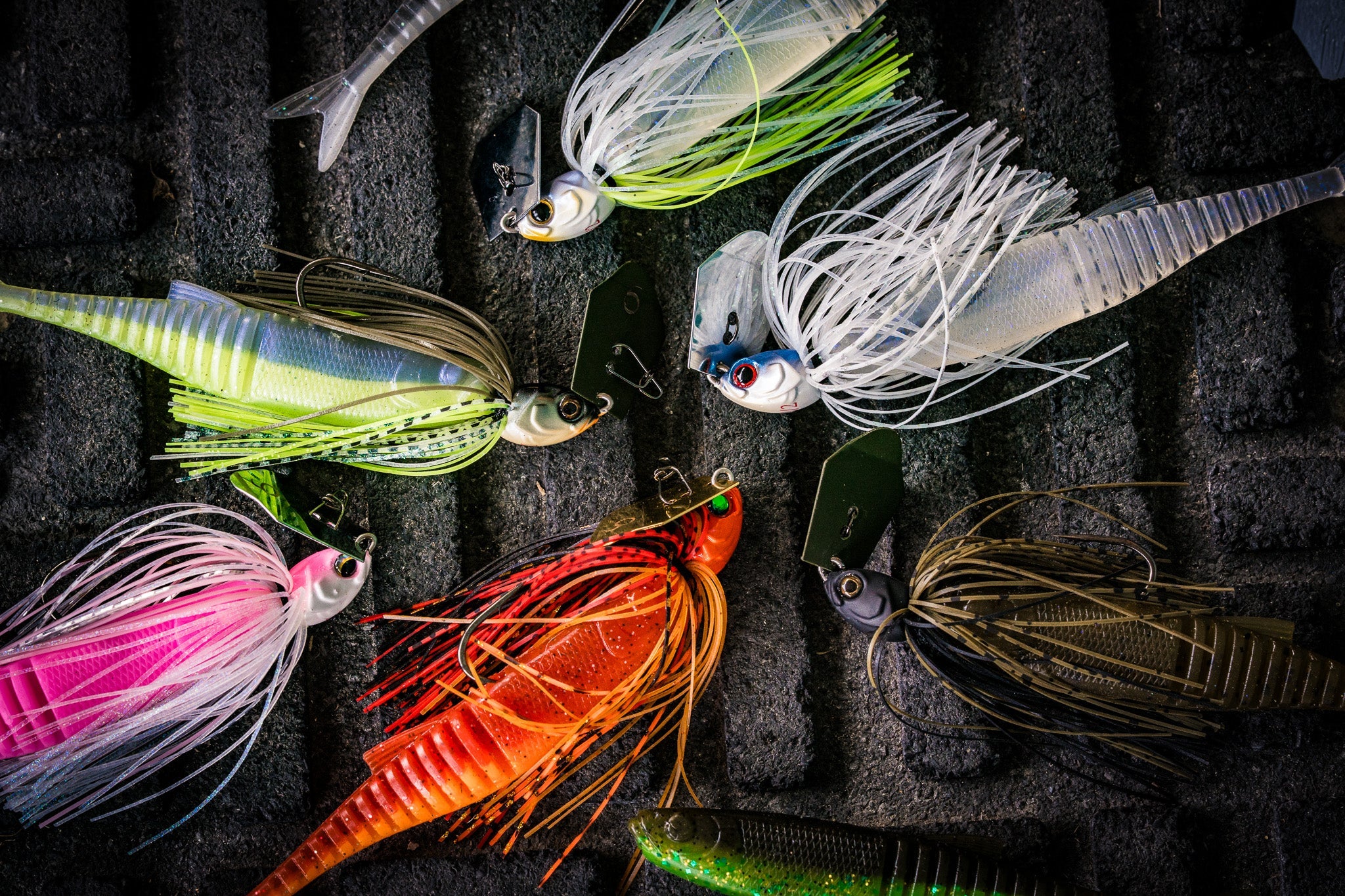 JigSaw Bladed Jig - Green Pumpkin Black – 6th Sense Fishing