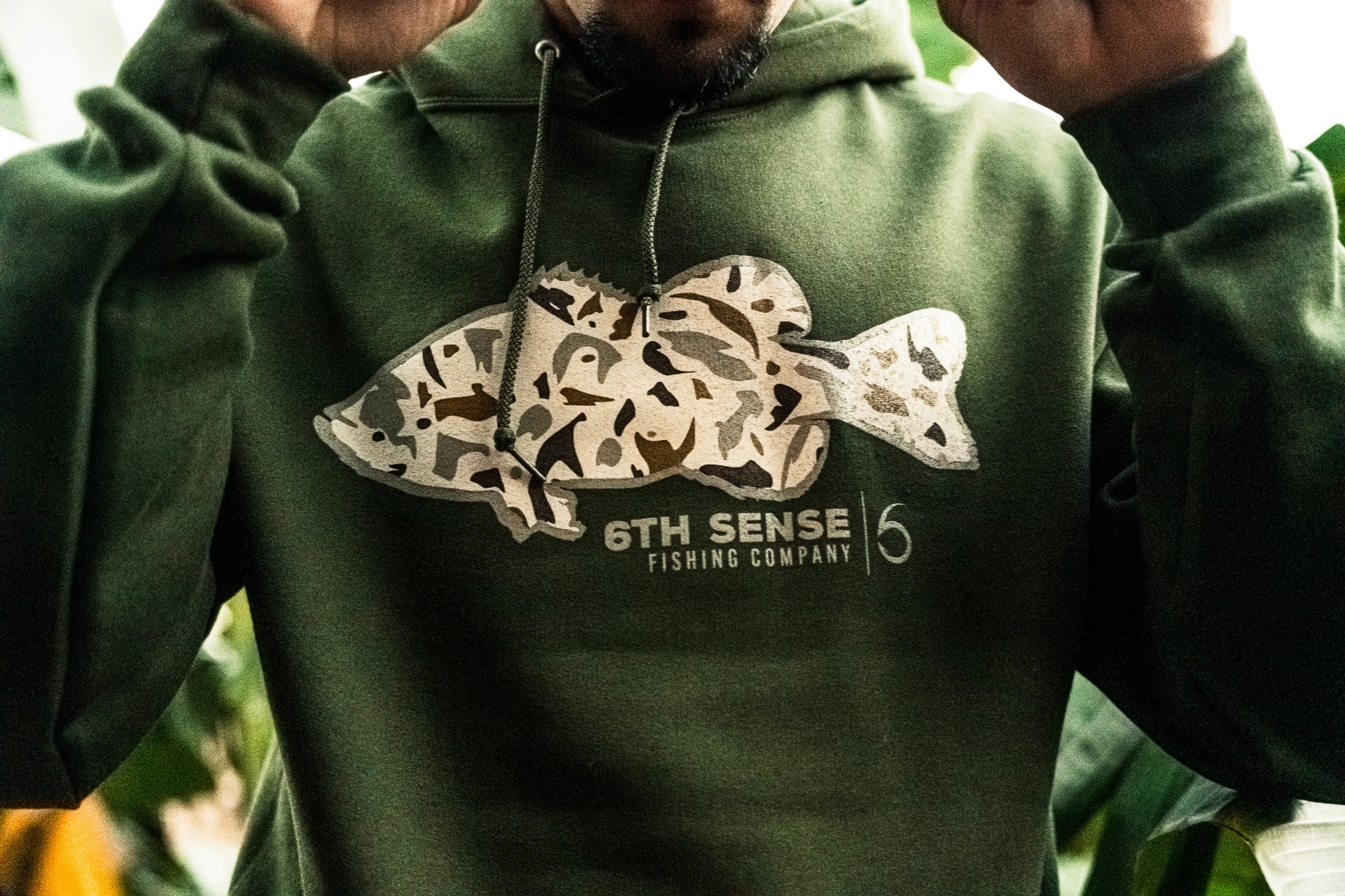 6th Sense Fishing - Outerwear - Sandy Flats - Hoodie - Military Green LG