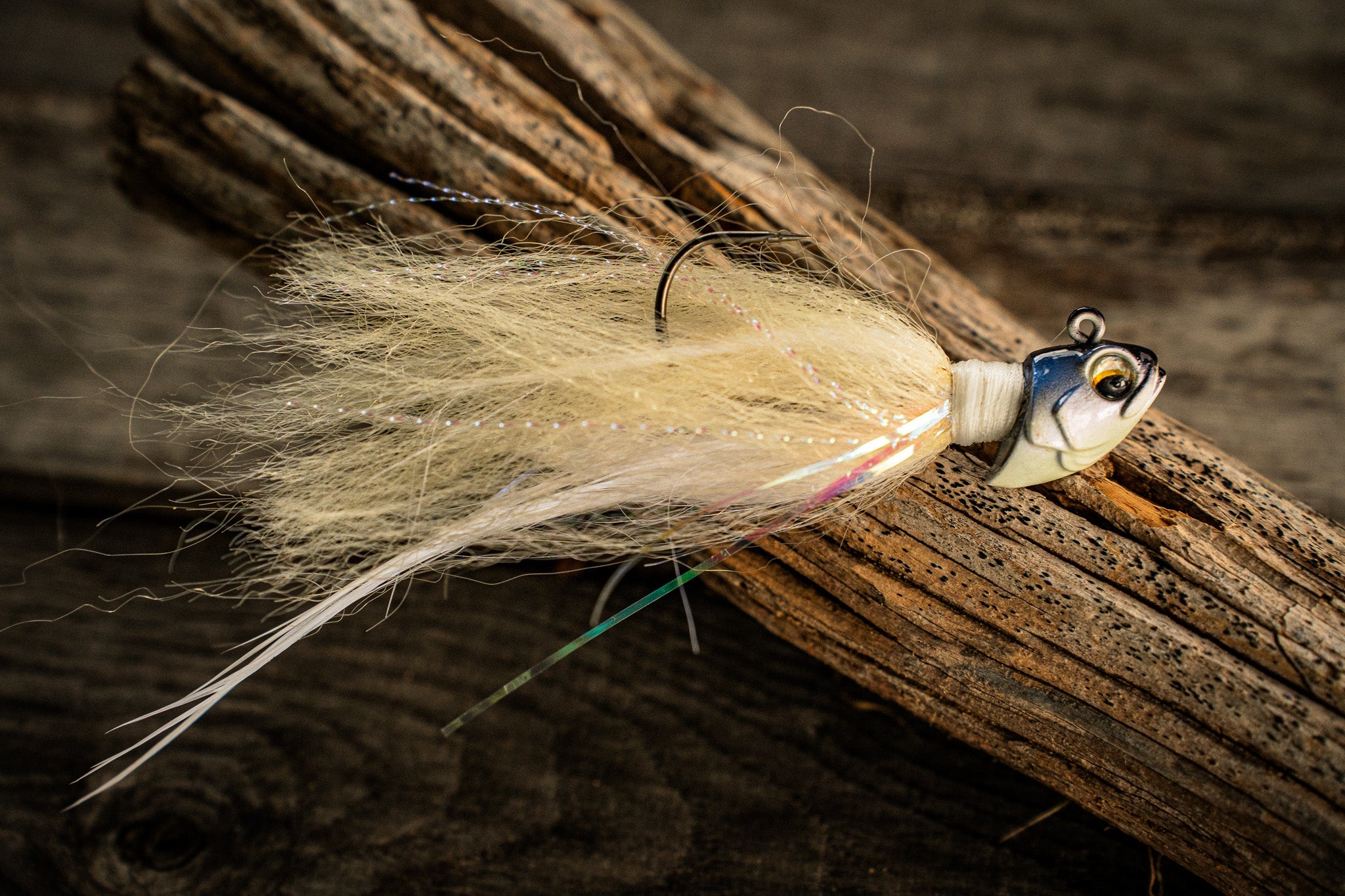 6TH Sense Fluff Flock Hair Jig Shad Ice / 5/8oz
