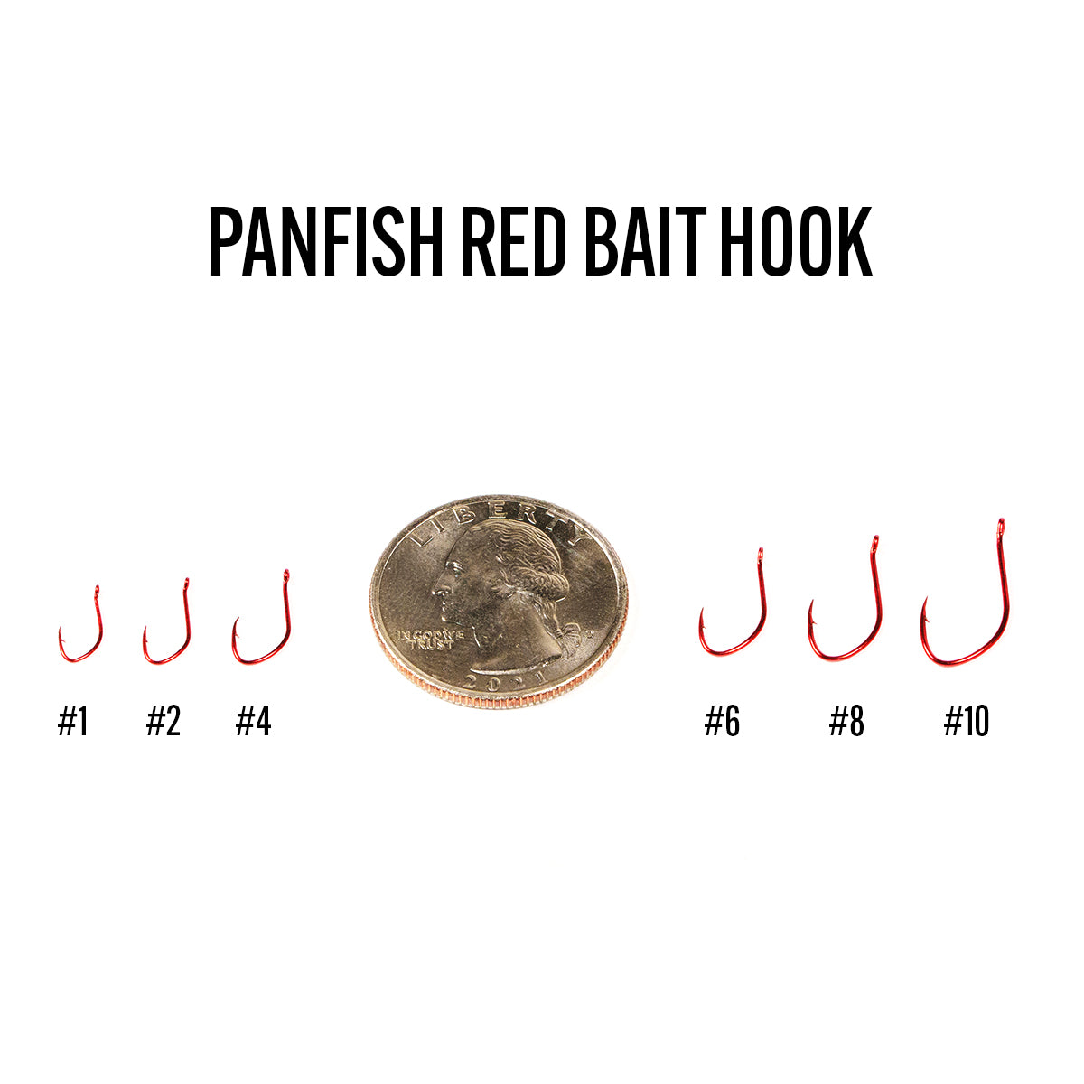 6th Sense Fishing Hooks - Terminal Tackle - Panfish Red Bait Hook