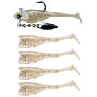 Pecos Underspin Jighead - Willow Version - Platinum White - 6th Sense Fishing