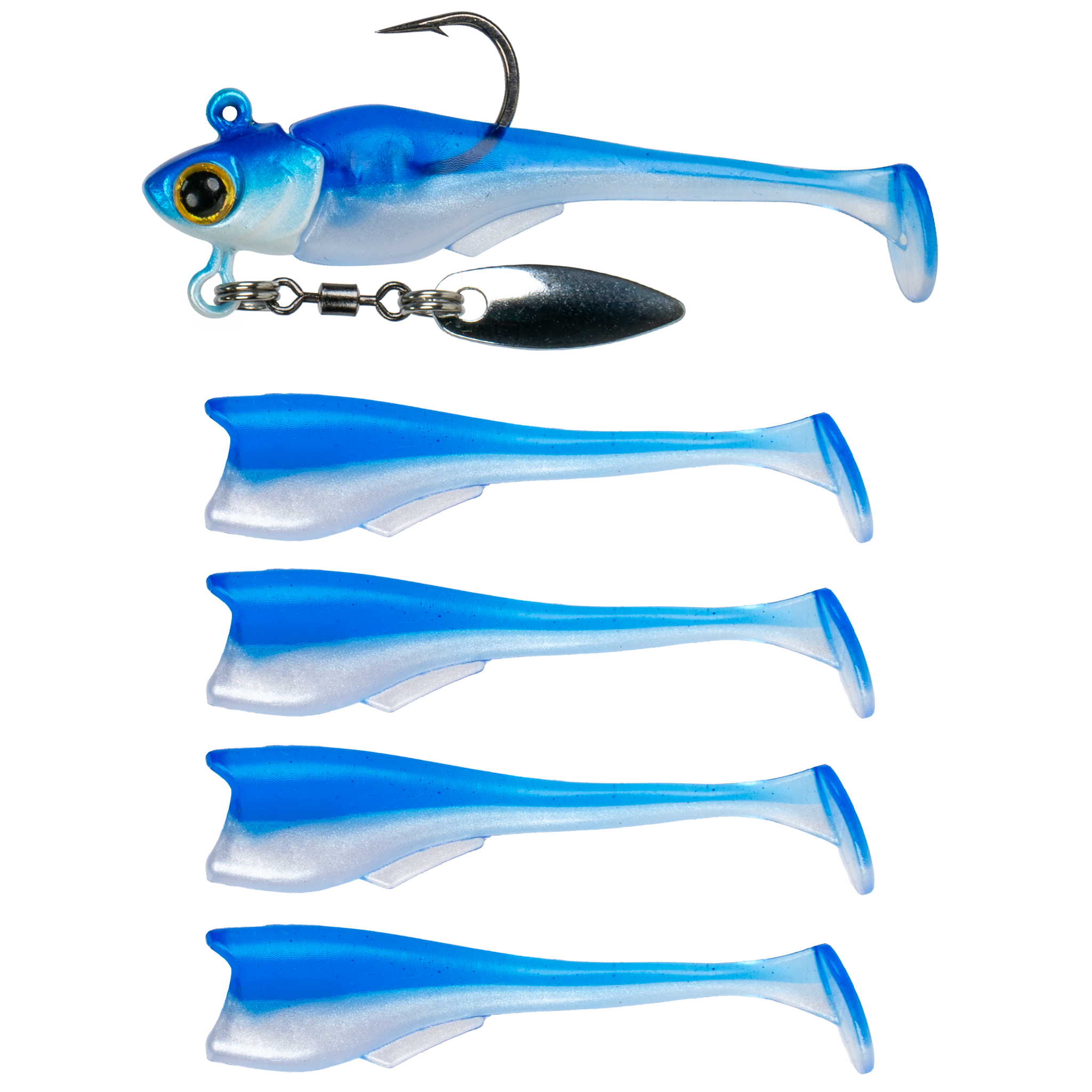 Pecos Underspin Jighead - Willow Version - Royal Minnow - 6th Sense Fishing