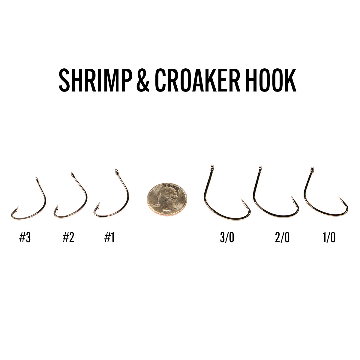 6th Sense Fishing Hooks - Terminal Tackle - Shrimp & Croaker Hook #2 (8pk)