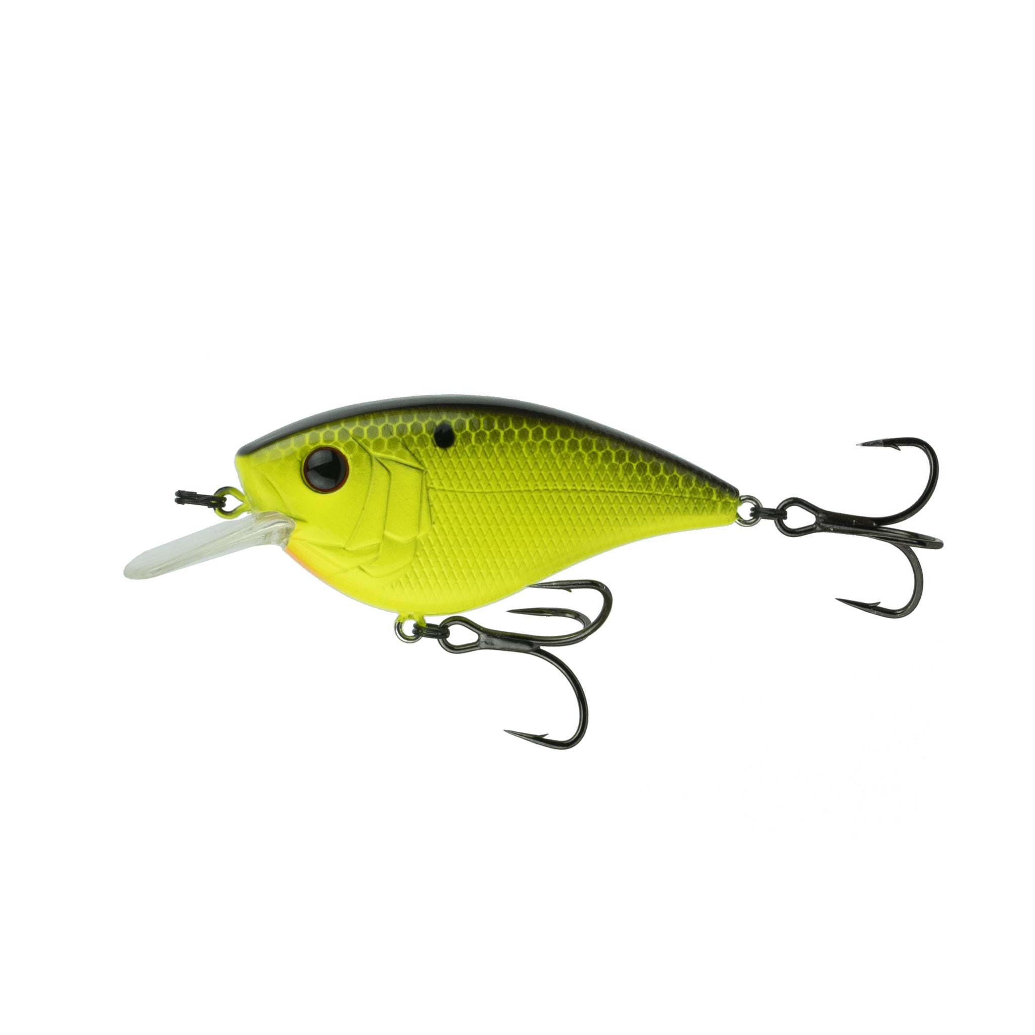 6th Sense Fishing - Crush Flat 75X Squarebill Crankbait - Chartreuse Black  Back