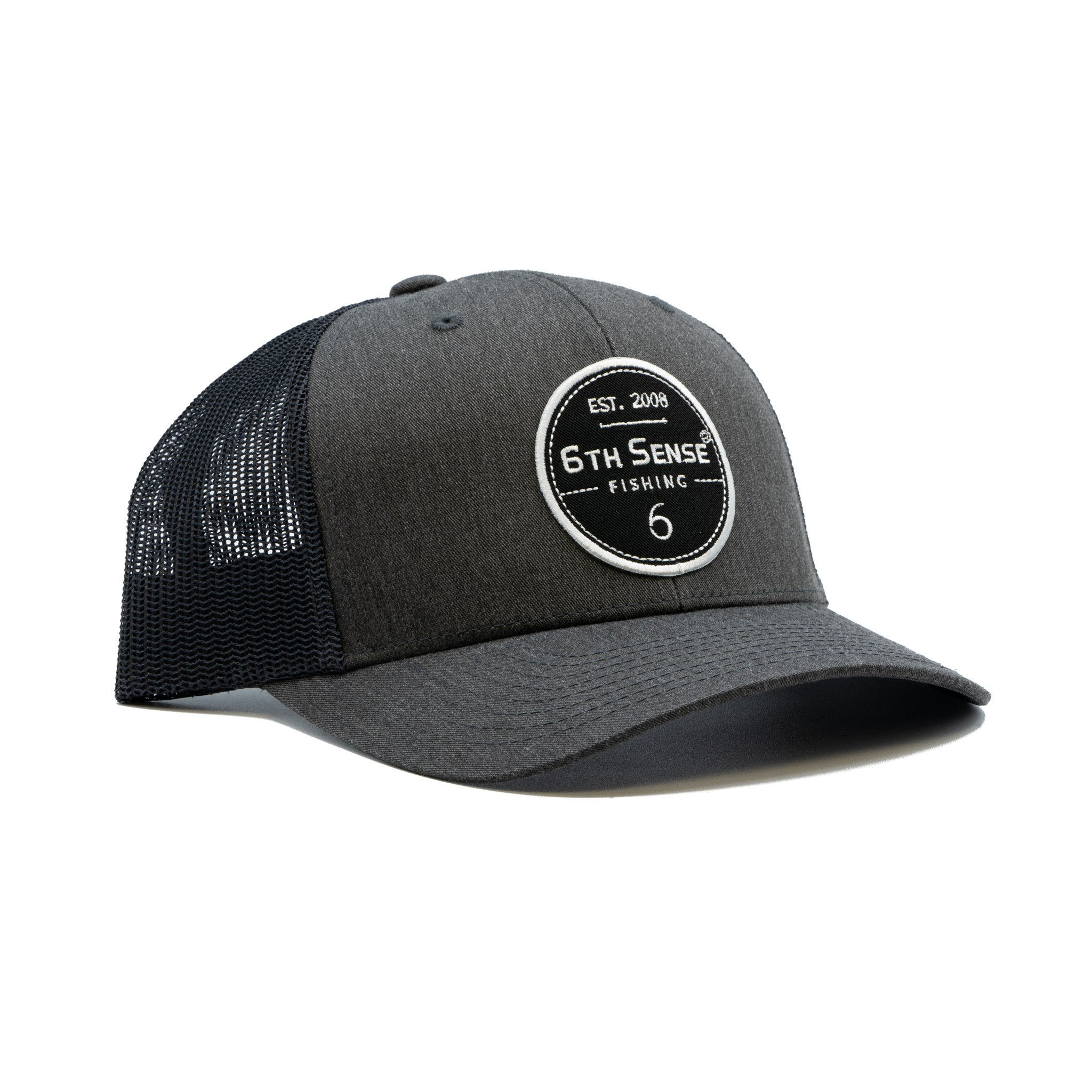 6th Sense Fishing - Premium Hats - The 6 - Charcoal/Black