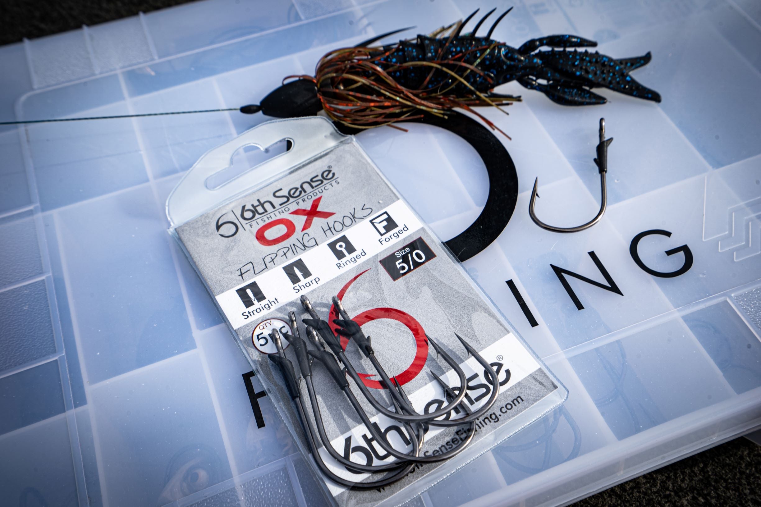 New 6th Sense Drop Shot Hooks Size #1 Straight Sharp Ringed Fishing Products